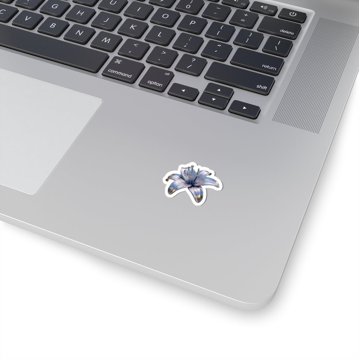 Blue Lily Floral Sticker