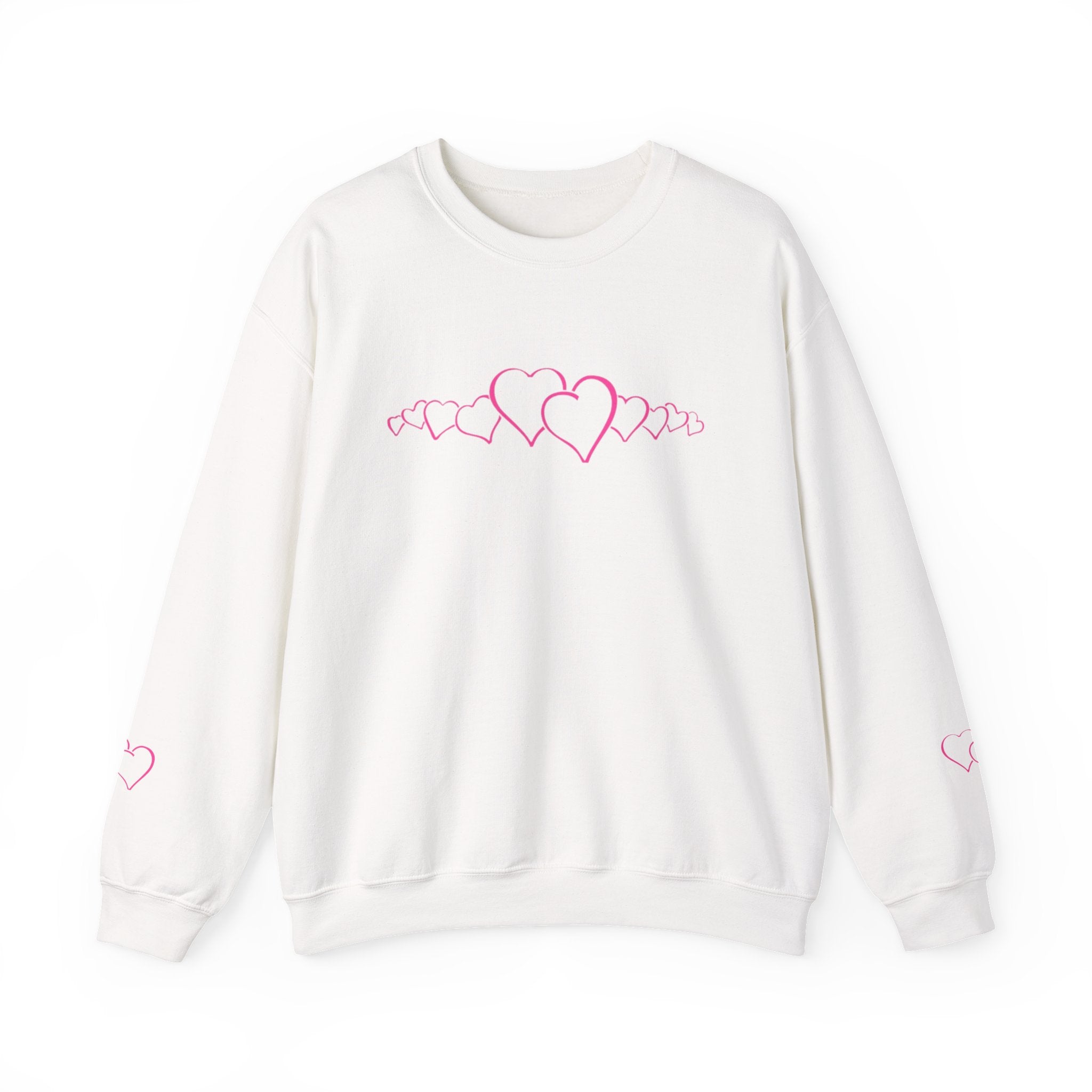 Pink Heart Chevron Crewneck Sweatshirt