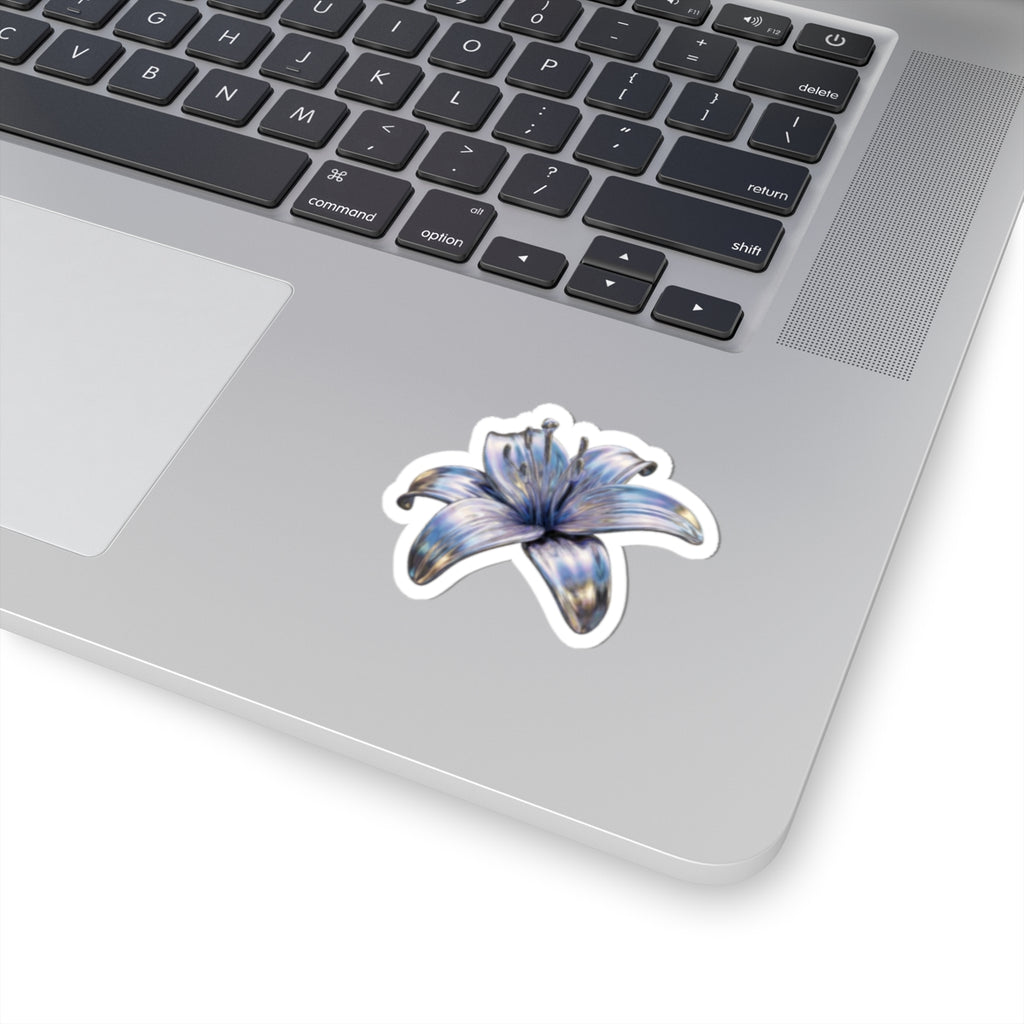 Blue Lily Floral Sticker