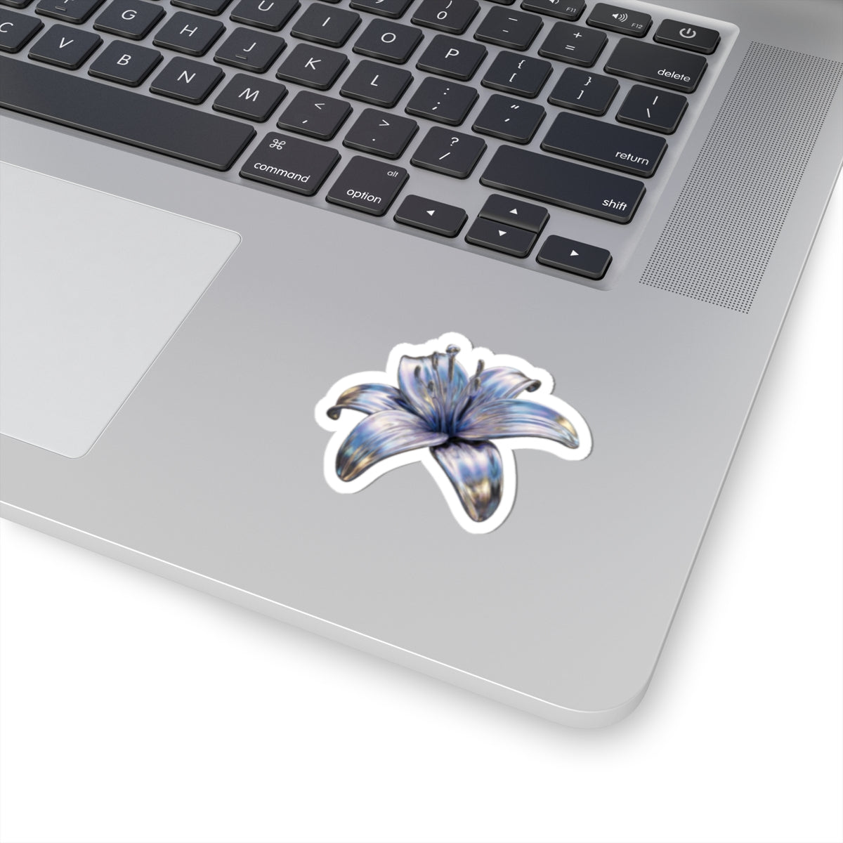 Blue Lily Floral Sticker