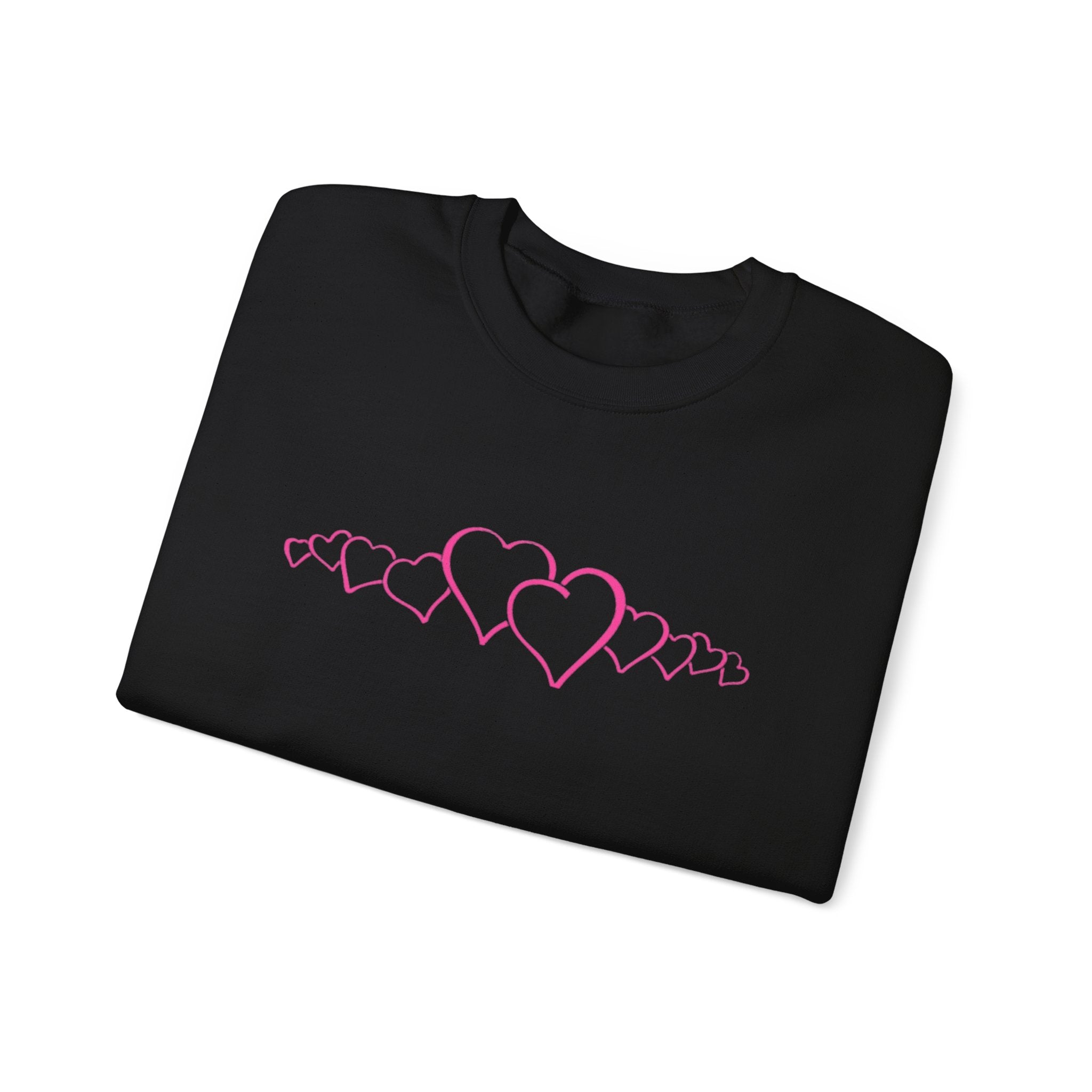 Pink Heart Chevron Crewneck Sweatshirt